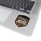Sukkot 2026 Vintage Campfire Badge Sticker