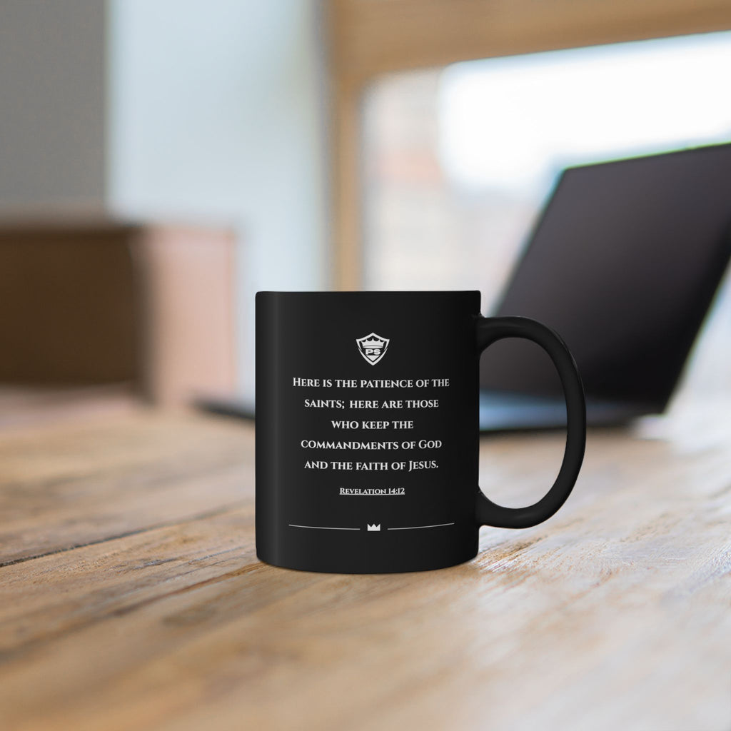 Patient Saint Revelation 14:12 Scripture Coffee Cup (11oz)