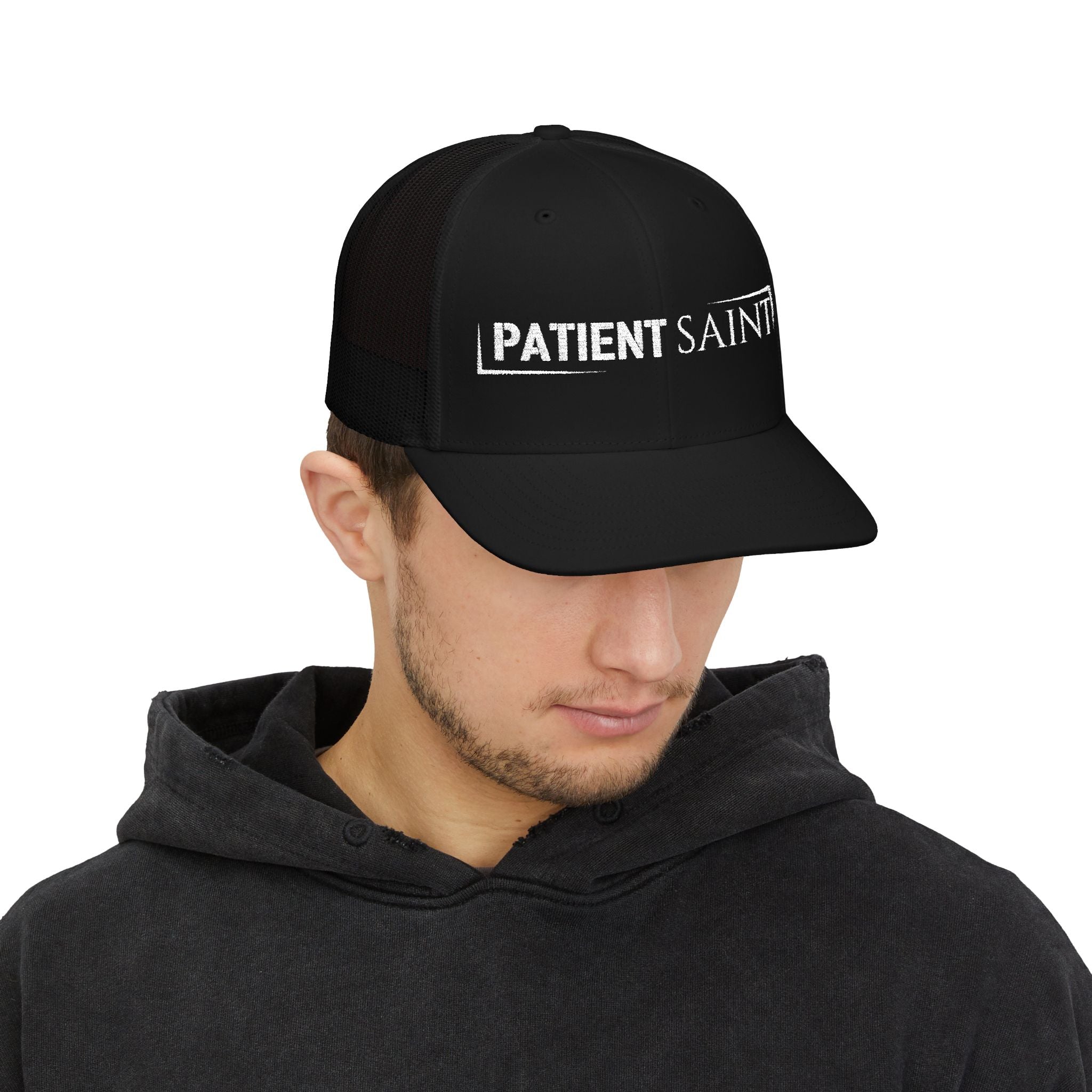 Patient Saint Banner Snapback Trucker Cap