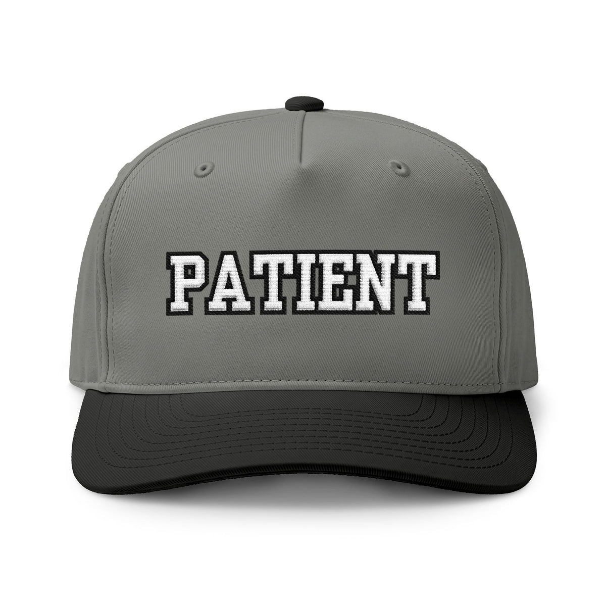 "Patient" Embroidered Vintage Two-Tone Cap