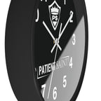 Patient Saint Black Wall Clock